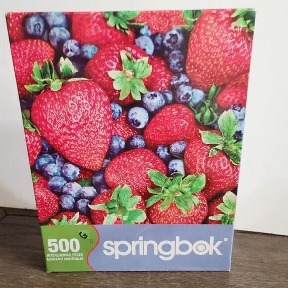 Springbok 1000 Piece Strawberry Blueberries Puzzle Fruit Garden Vegan - Picture 3 of 11